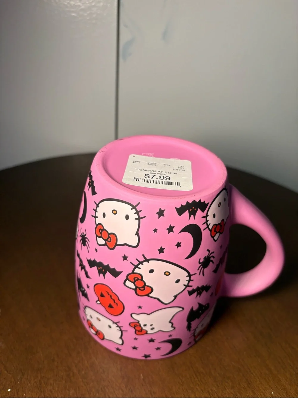 Hello Kitty Pink Halloween Mug with Ghosts, Bats & Pumpkins